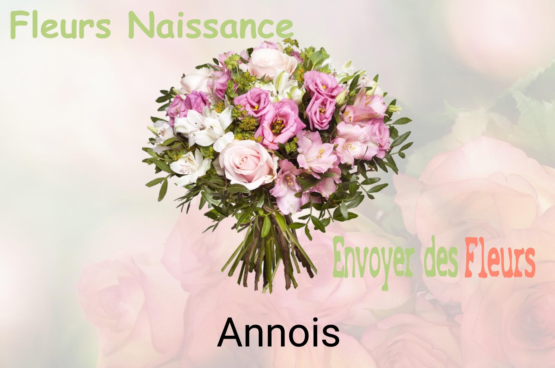 Bouquet de fleurs de naissance livré à Annois